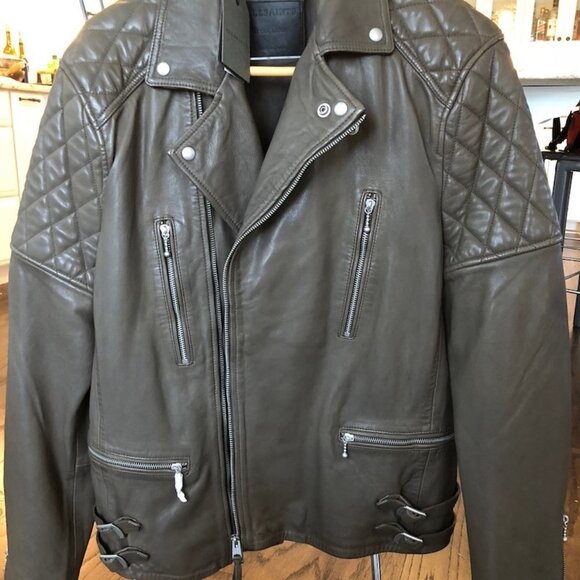 ALLSAINTS Men's YUKU leather biker jacket, Small - Picture 2 of 14